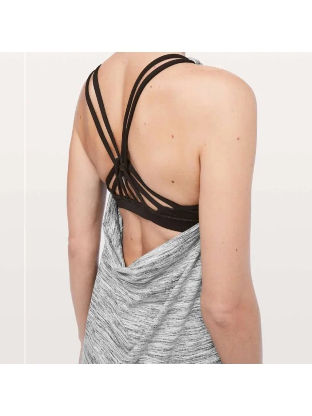 Lululemon Moment To Movement 2-In-1 Tank Space Dye Camo Black White / Black